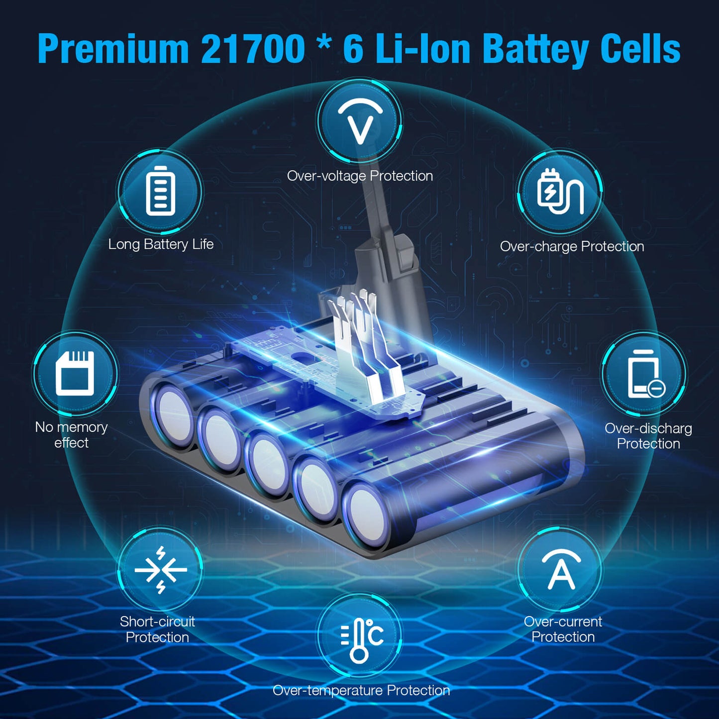  5000mAh Replacement for V7 Battery