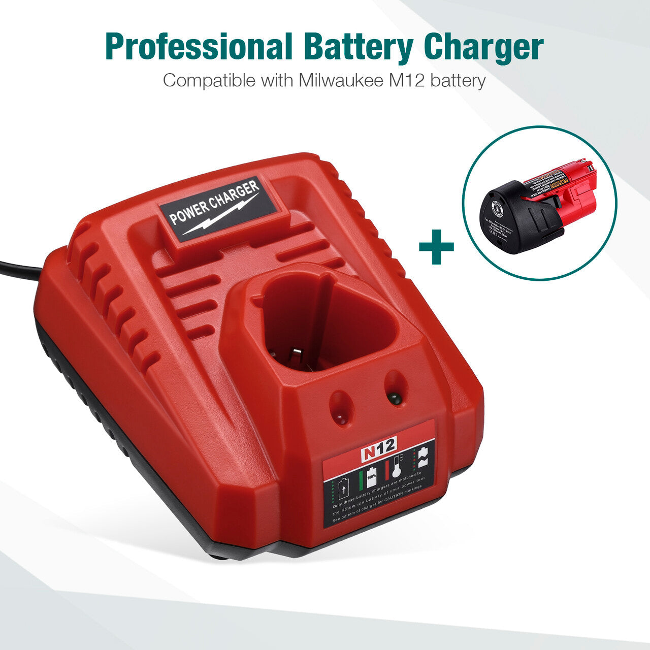 Milwaukee 12 discount volt battery charger